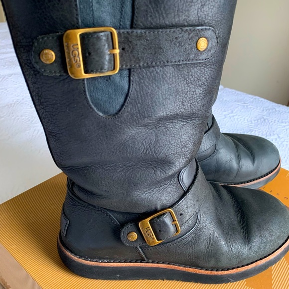 UGG leather boot - Kensington II 1004144 W / black - Picture 2 of 5